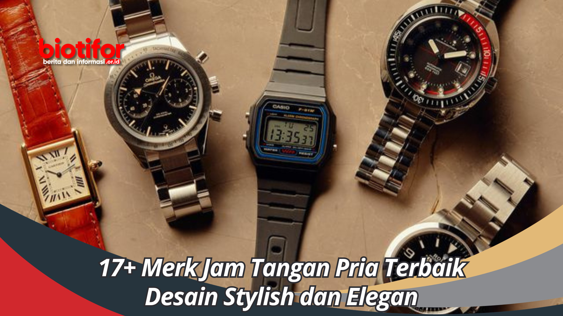 15+ Merk Jam Tangan Pria Terbaik, Desain Stylish dan Elegan